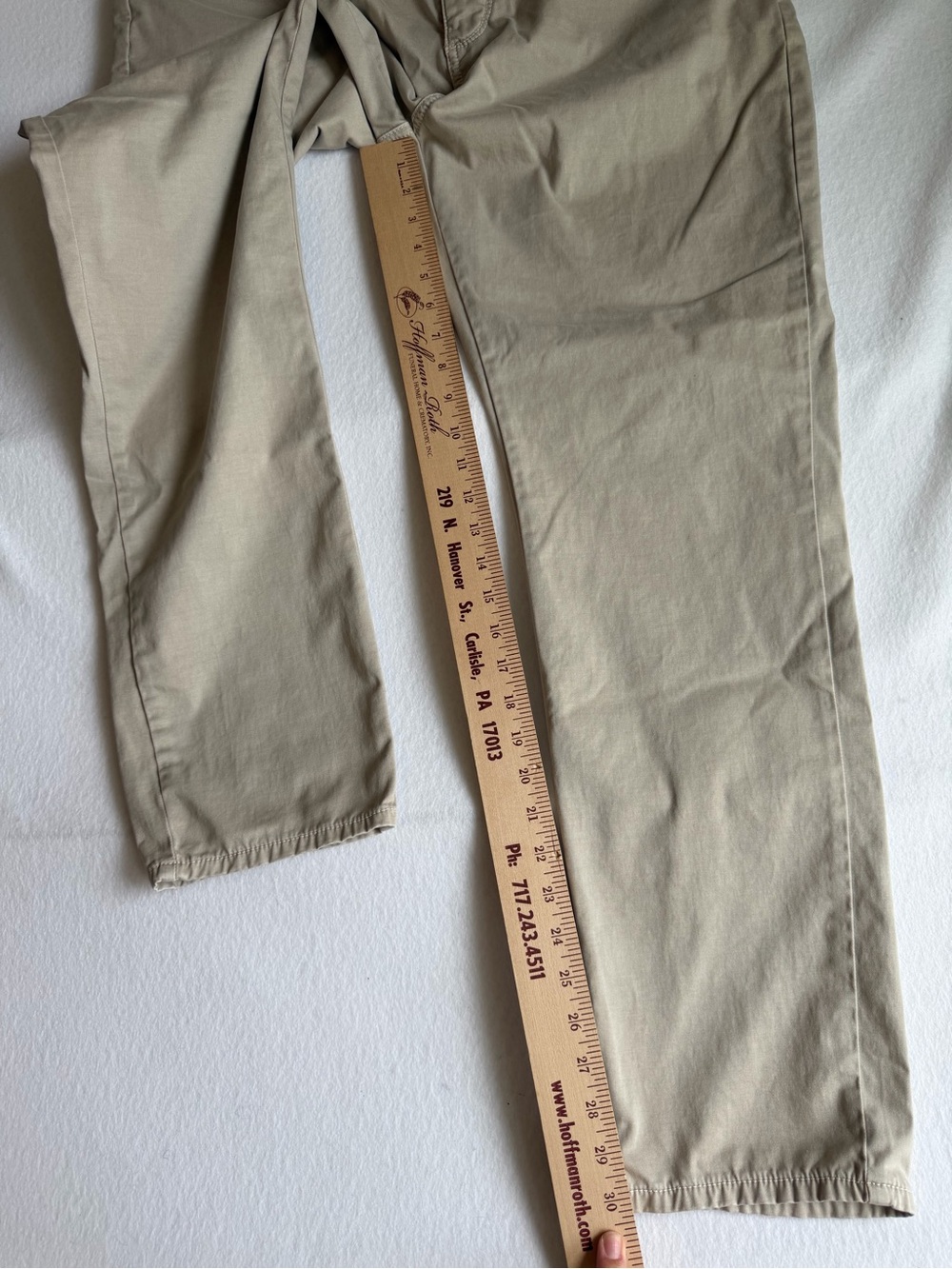 Johnnie-O Khaki Stretch Pants Mens 38x32 Tan Straight Leg Casual Chinos - Picture 10 of 15